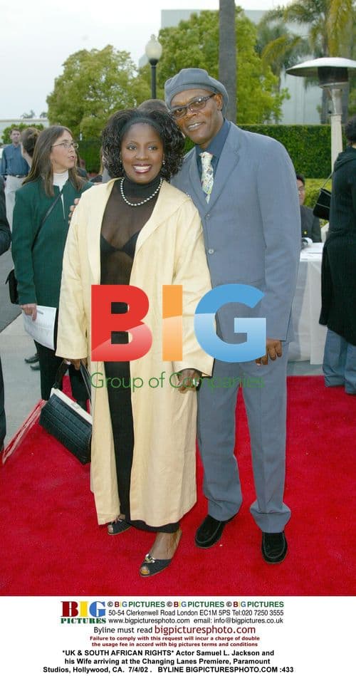 Samuel L. Jackson & Wife at Changing Lanes Premiere