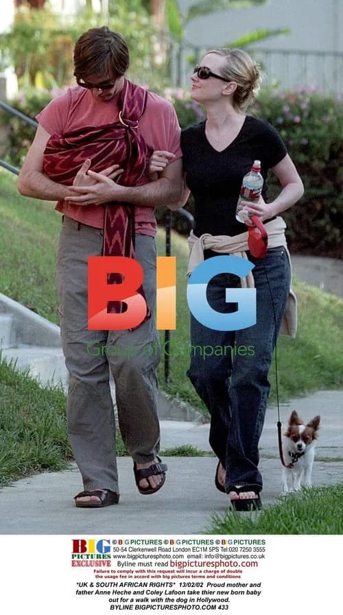 Anne Heche and Coley Lafoon take newborn for walk