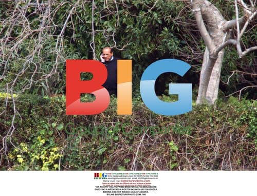 Silvio Berlusconi with daughter in Portofino