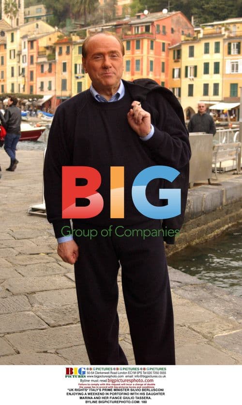 Silvio Berlusconi and daughter Marina in Portofino