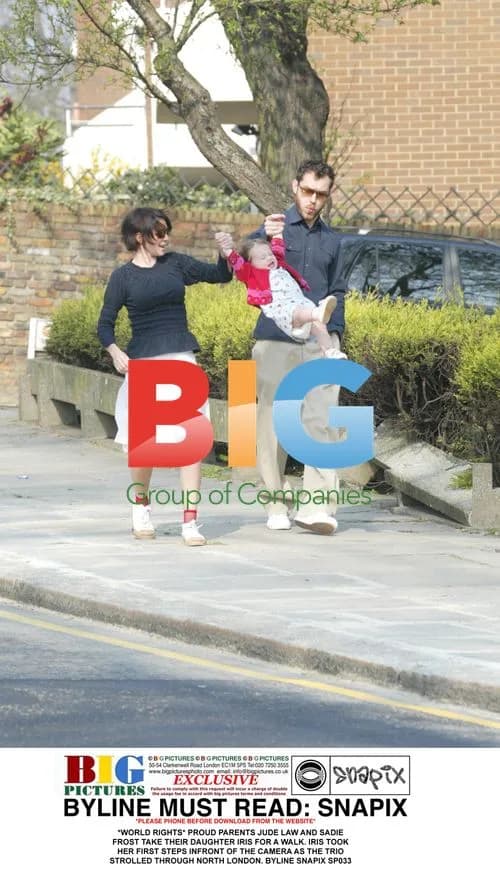 Jude Law and Sadie Frost with Daughter Iris