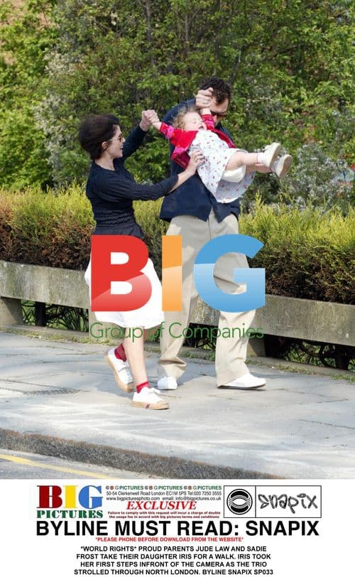 Jude Law and Sadie Frost take daughter Iris for a walk