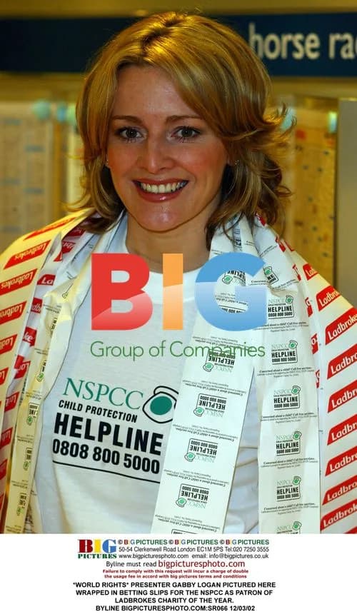 Presenter Gabby Logan in NSPCC Charity Photo