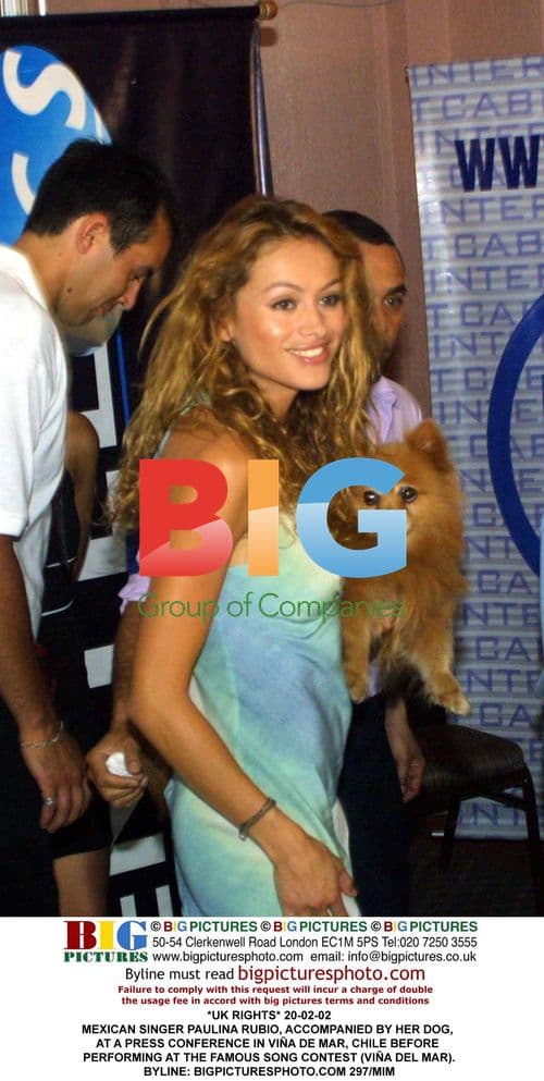 Paulina Rubio at Chile press conference