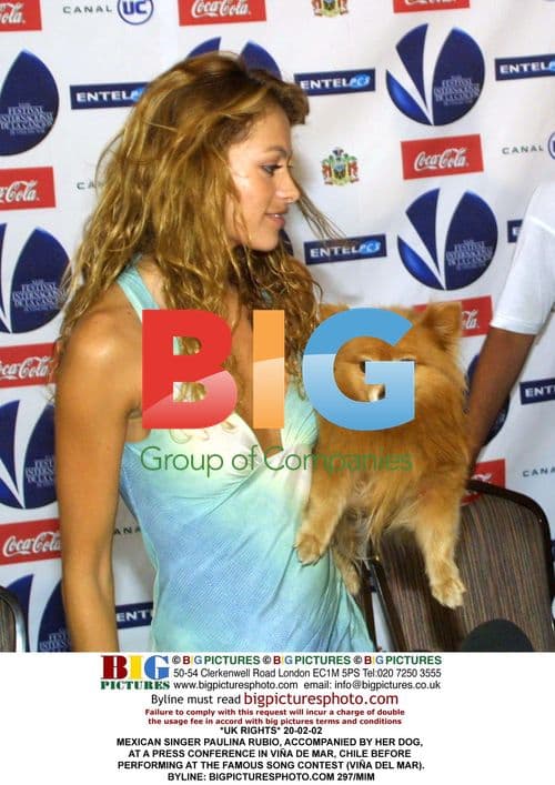 Paulina Rubio at Press Conference in Chile