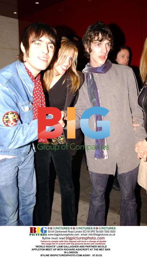 Liam Gallagher and Nicole Appleton meet Richard Ashcroft
