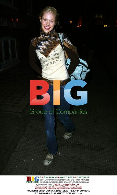 Donna Air outside The Ivy in London