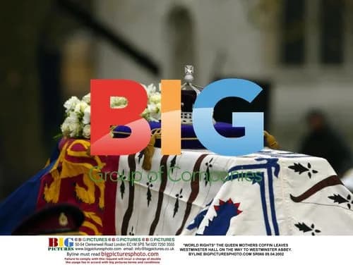 The Queen Mother's Coffin Leaves Westminster Hall