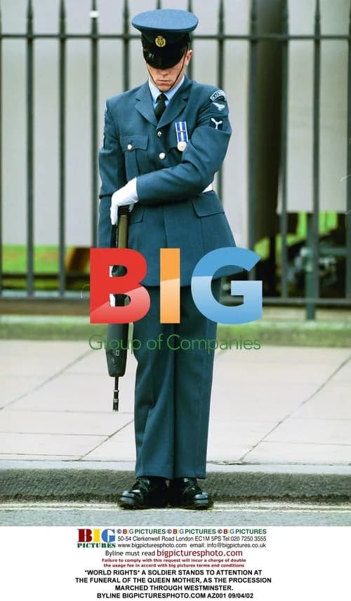 Soldier at Queen Mother's Funeral