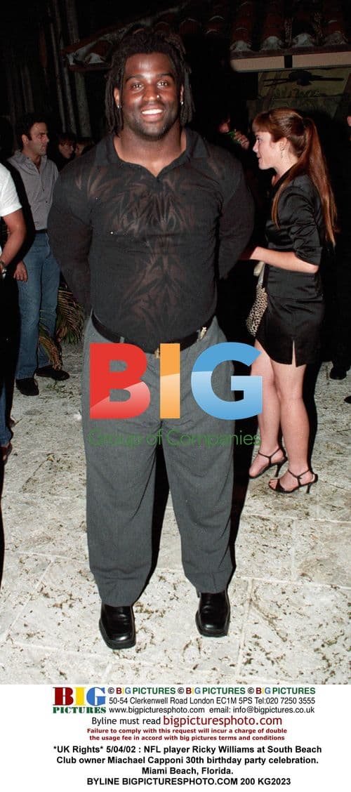 NFL Player Ricky Williams at South Beach Club Owner's Party