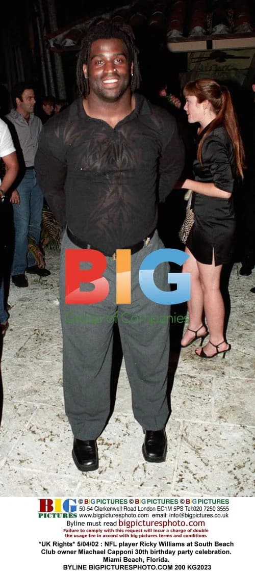 NFL Player Ricky Williams at South Beach Club Owner's Party