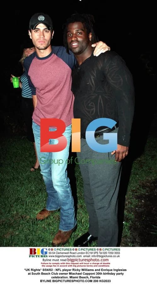 Ricky Williams and Enrique Iglesias at Michael Capponi party