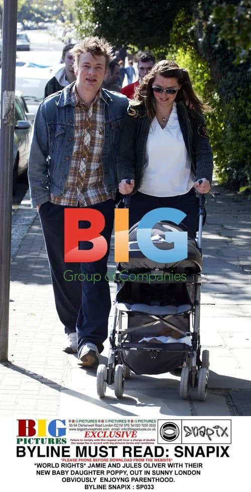 Jamie and Jules Oliver with Poppy