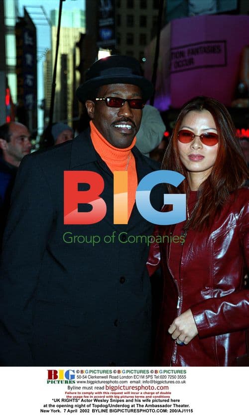 Wesley Snipes and Wife at Topdog/Underdog Theater Opening