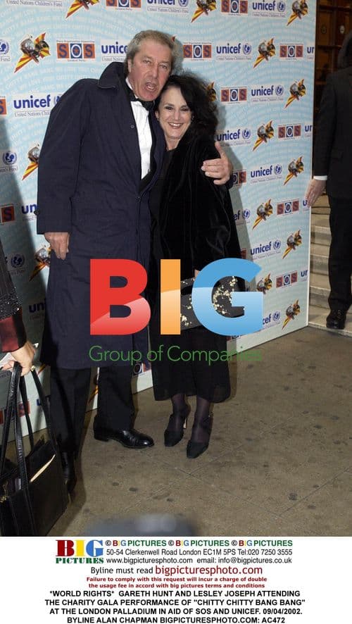 Gareth Hunt and Lesley Joseph at "Chitty Chitty Bang Bang" Gala