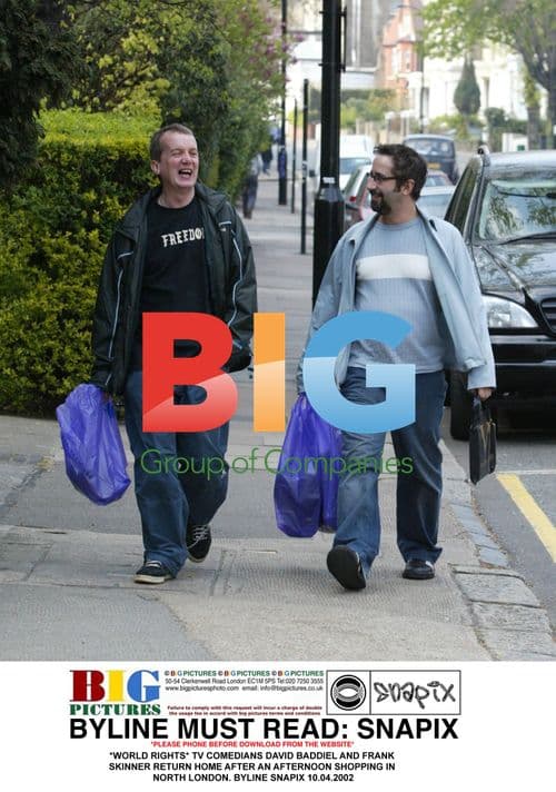 TV Comedians David Baddiel and Frank Skinner Shopping