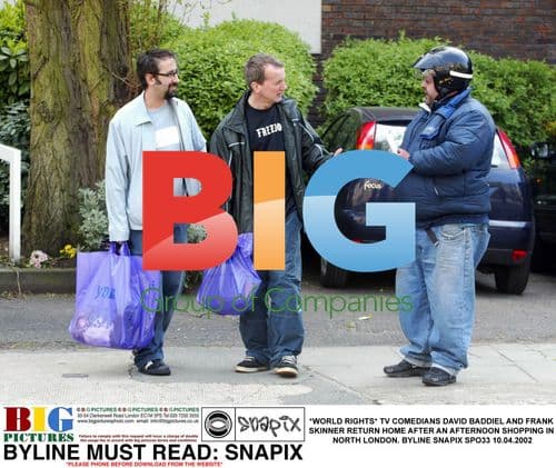 Comedians David Baddiel and Frank Skinner Shopping