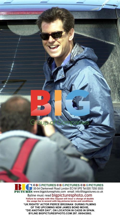 Pierce Brosnan on set of 'Die Another Day'