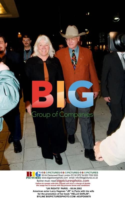Larry Hagman and wife promote her book in Paris