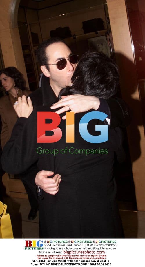 Liza Minelli and David Gest in Rome