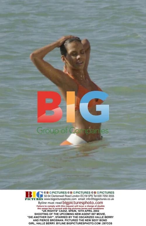 Halle Berry in Orange Bikini on Set of Die Another Day