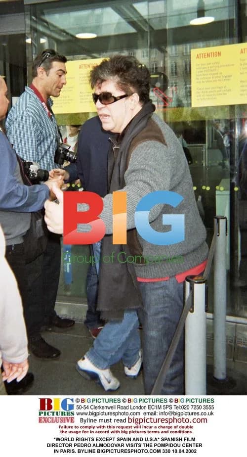 Pedro Almodovar visits Pompidou Center in Paris