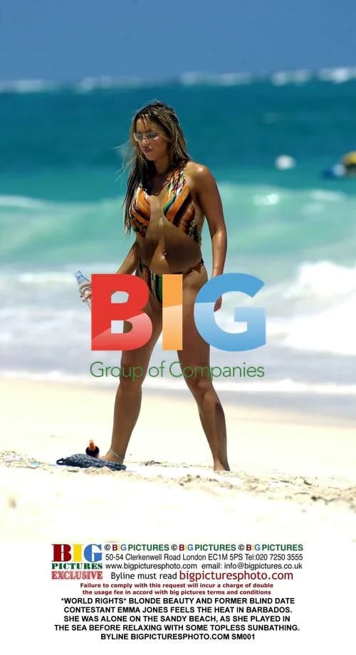 Blonde Beauty Emma Jones Relaxes in Barbados