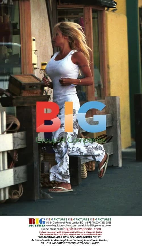 Pamela Anderson Running in Malibu