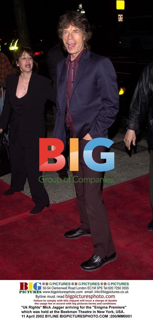Mick Jagger at "Enigma Premiere" in New York