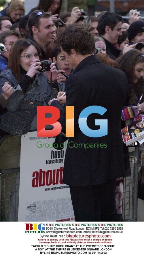 Hugh Grant at 'About a Boy' Premiere