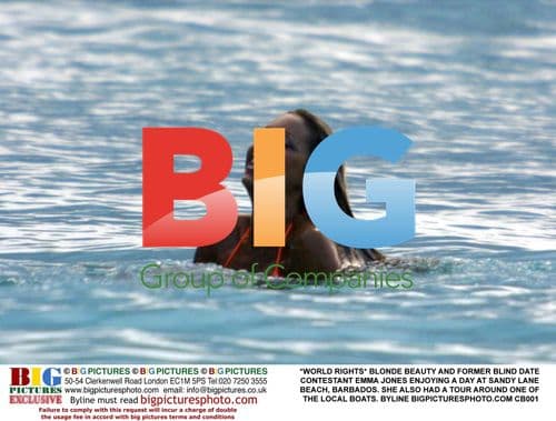 Emma Jones Enjoys Beach Day in Barbados