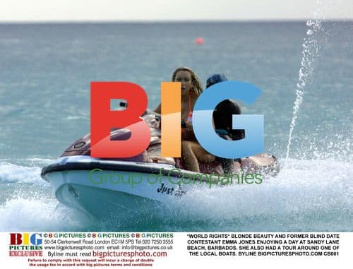 Emma Jones at Sandy Lane Beach, Barbados