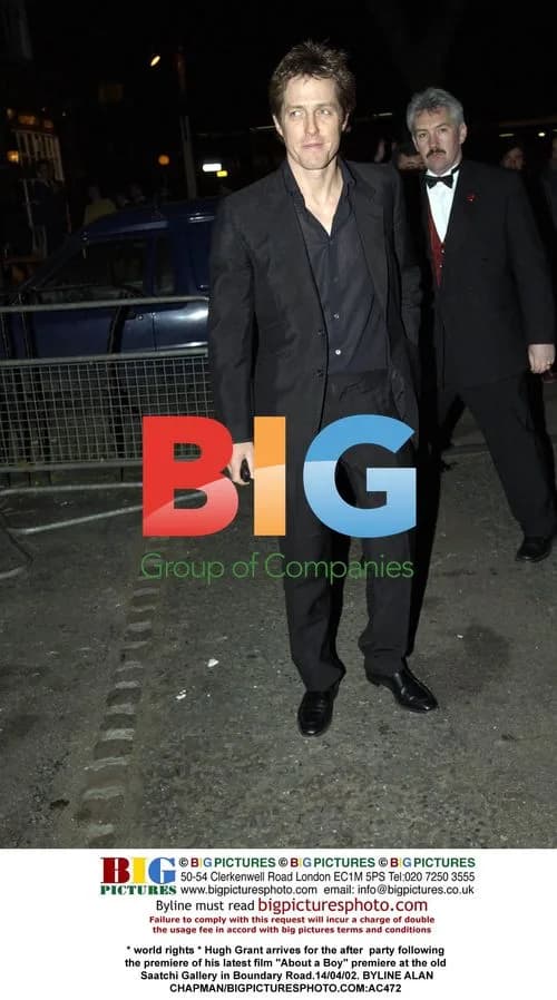 Hugh Grant at "About a Boy" premiere after party