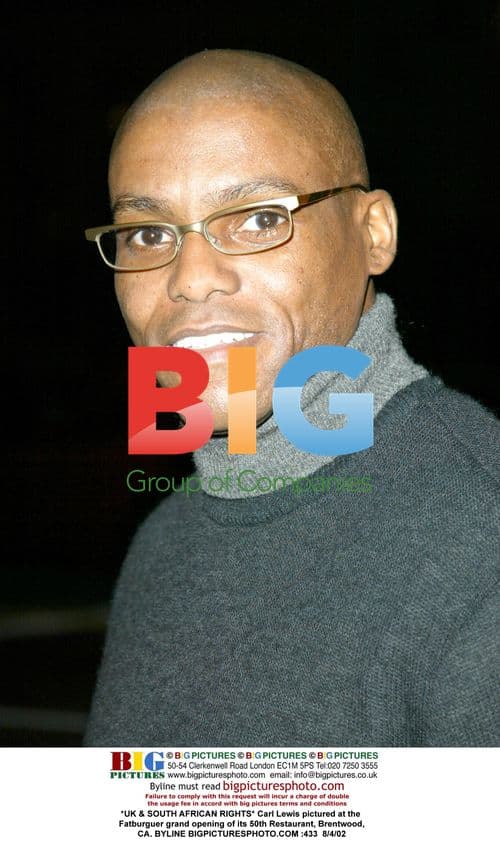 Carl Lewis at Fatburguer grand opening