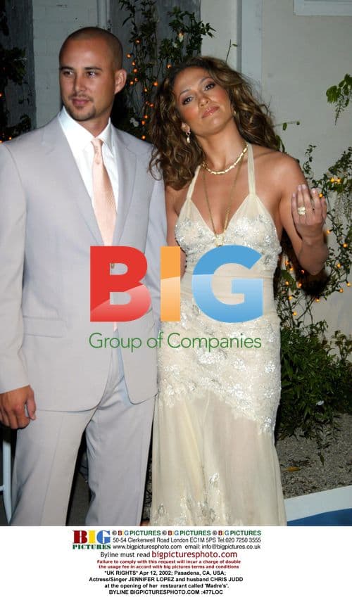 Jennifer Lopez and Chris Judd at Madre's opening