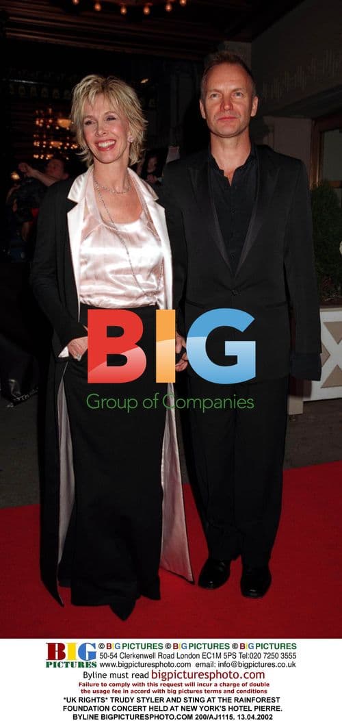 Trudy Styler and Sting at Rainforest Foundation Concert