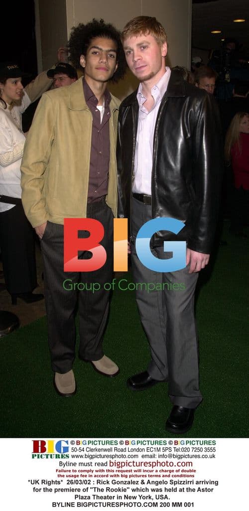 Rick Gonzalez & Angelo Spizzirri at "The Rookie" Premiere