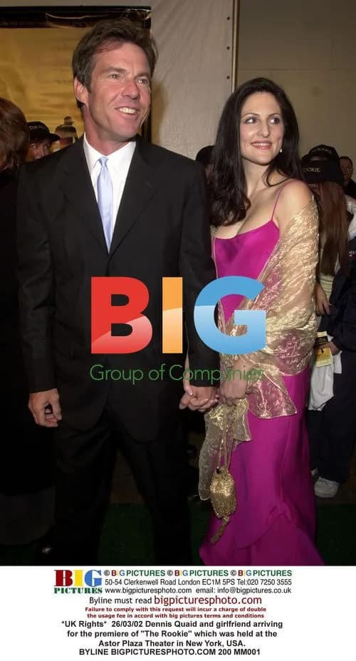 Dennis Quaid and girlfriend at "The Rookie" premiere