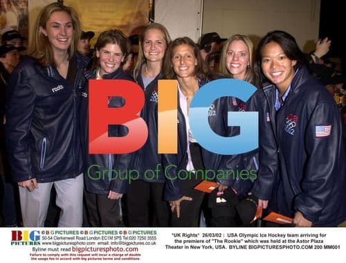 USA Olympic Ice Hockey team at 'The Rookie' premiere