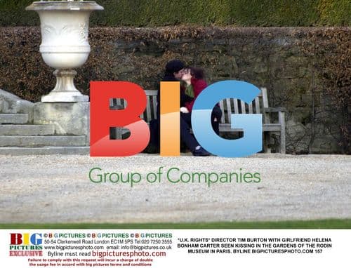 Tim Burton and Helena Bonham Carter kiss in Paris