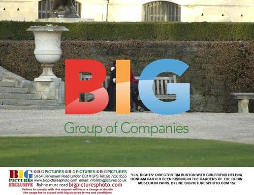 Tim Burton and Helena Bonham Carter Kissing