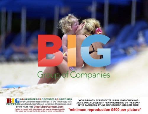 Ulrika Jonsson Enjoys Beach Time with Daughter