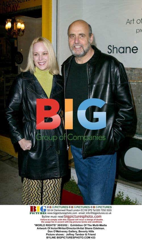 Jeffrey Tambor & Friend at Shane Edelman Art Exhibit