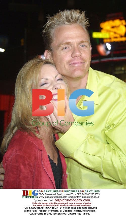 Victor Titus and Wife at "Big Trouble" Premiere