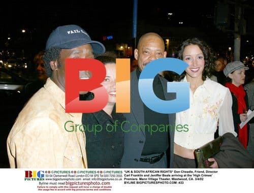 Don Cheadle, Friend, and Jeniffer Beals at 'High Crimes' Premiere