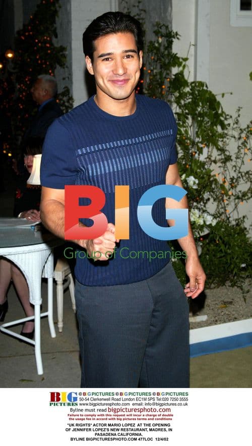 Mario Lopez at Jennifer Lopez's Restaurant Opening