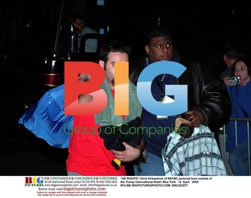 Chris Kirkpatrick of NSYNC outside Trump Hotel