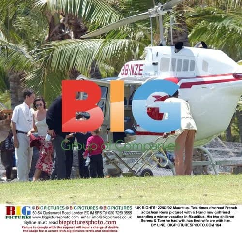 French actor Jean Reno with new girlfriend in Mauritius