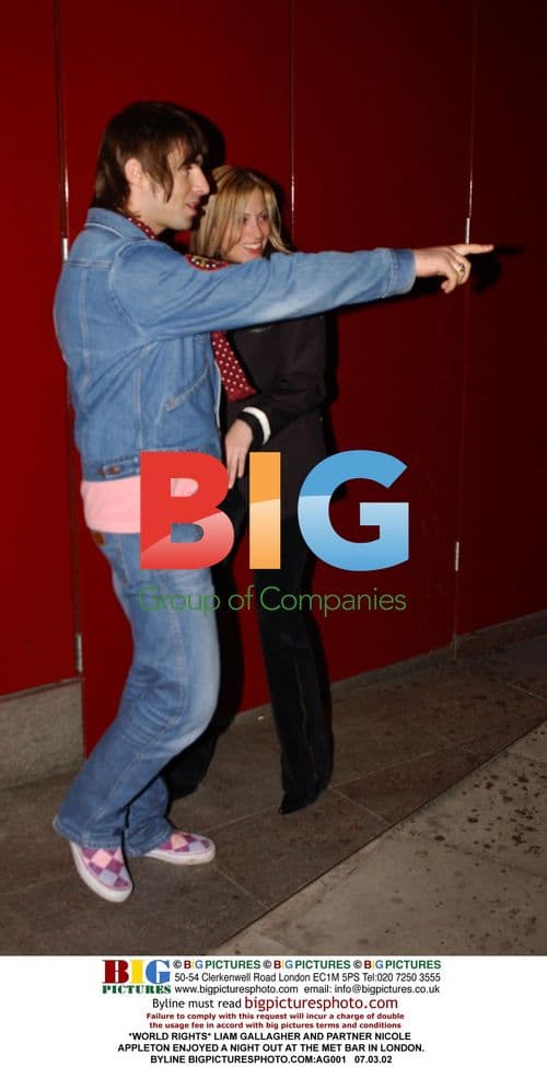 Liam Gallagher and Nicole Appleton at Met Bar