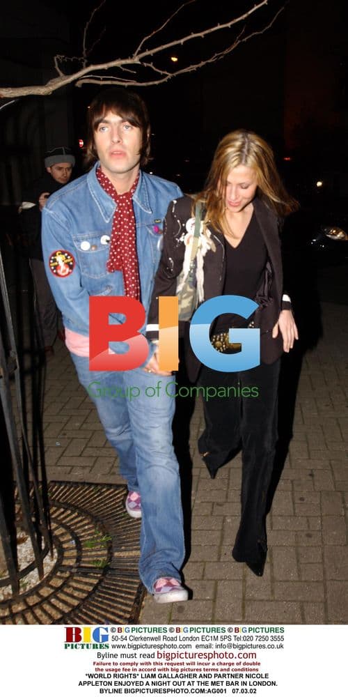 Liam Gallagher and Nicole Appleton at Met Bar